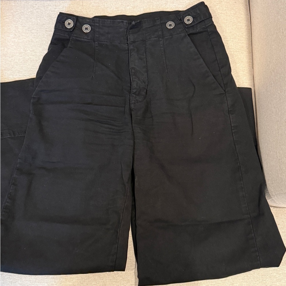 Anthropologie wide leg black pant